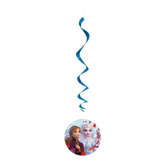 NEW Disney Frozen II Party Decoration Pack of 12 Swirl Hanging Decorations - Picture 2 of 5